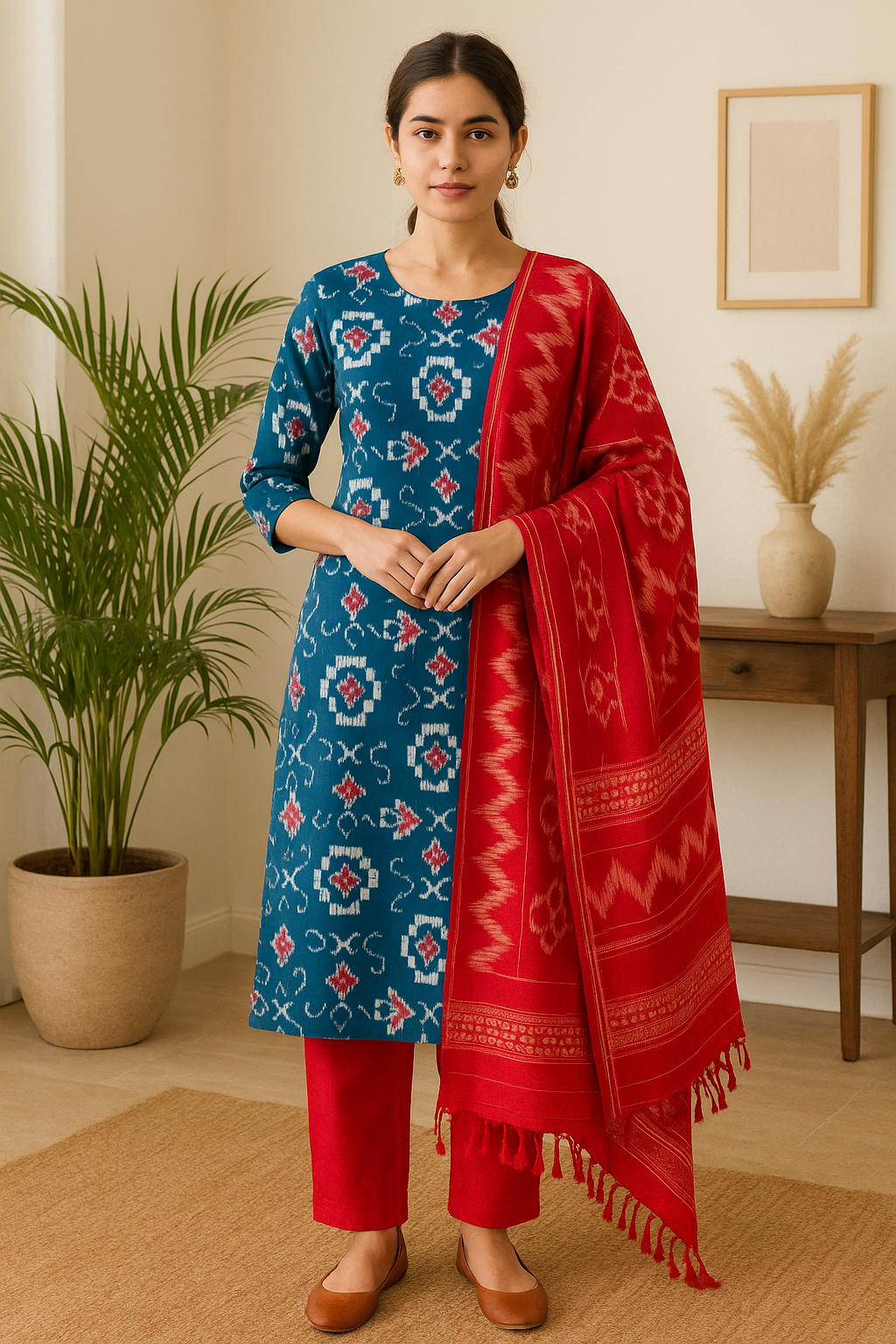 ChatGPT Image Nov 30, 2025, 12_20_57 PM Sambalpuri Cotton Dress - Tribal Body - Image 1