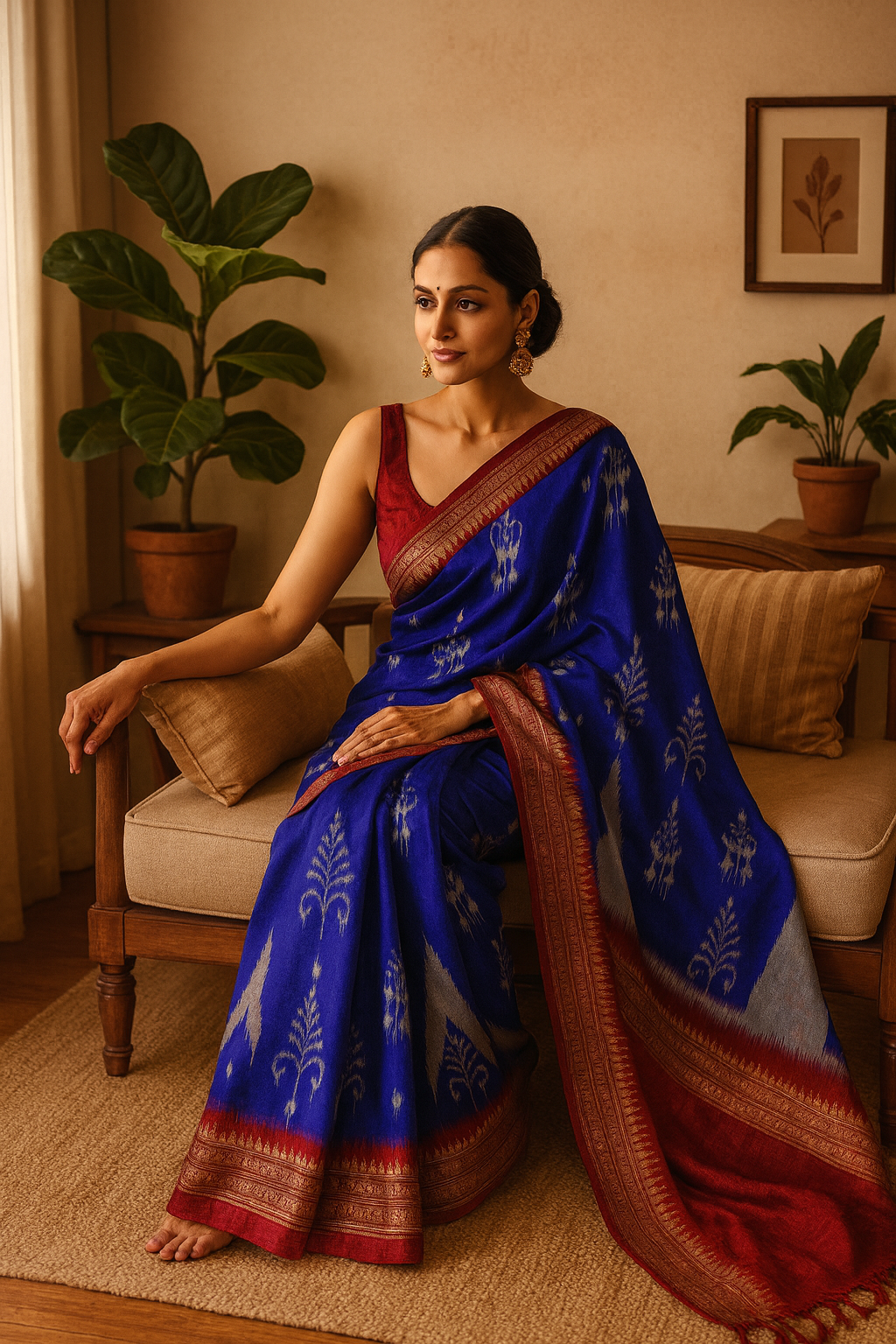 ChatGPT Image Nov 15, 2025, 12_17_20 PM Neelakshi Ikat Royale Khandua Silk (Patta) - Image 1