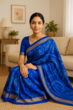 NeelShree Ikat Sambalpuri Silk (Patta) with Blouse