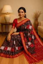 Ruby Heritage Ikat Sambalpuri Cotton with Blouse