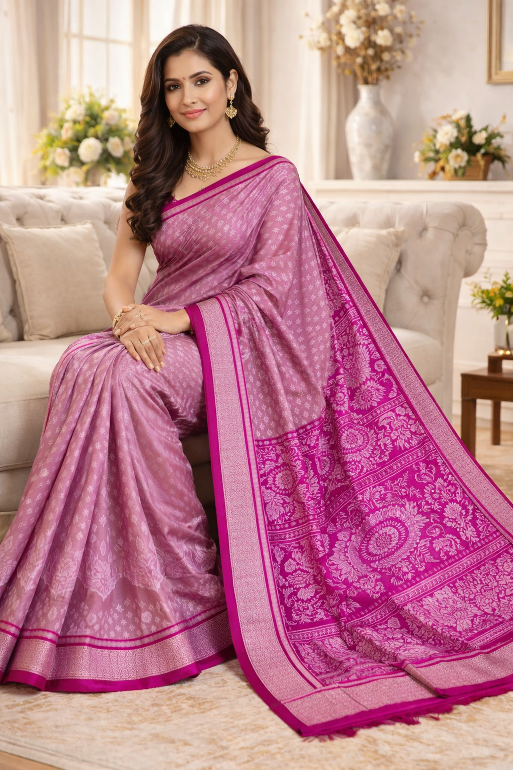 ChatGPT Image Jan 29, 2026, 12_15_39 PM Sambalpuri Silk (Patta) Shri Lakshmi - Image 1