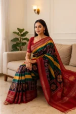 RangVistaar Ikat Elegance Sambalpuri Cotton with Blouse - Image 2