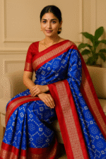IndraNeela Weave Sambalpuri Silk (Patta) with Blouse