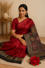Gulmohar Classic Sambalpuri Silk (Patta) with Blouse