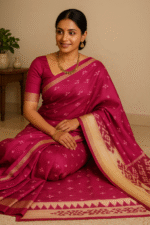 Gulabi Vasundhara Ikat Khandua Silk (Patta)