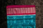 TealVamika Sambalpuri Silk (Patta) with Blouse - Image 4