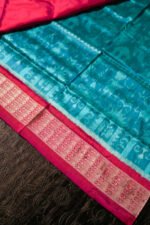 TealVamika Sambalpuri Silk (Patta) with Blouse - Image 3