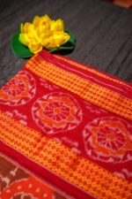 Marigold Heritage Ikat Sambalpuri Cotton with Blouse - Image 5