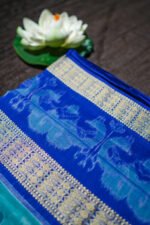 Royal Neel Tara Sambalpuri Cotton with Blouse - Image 3