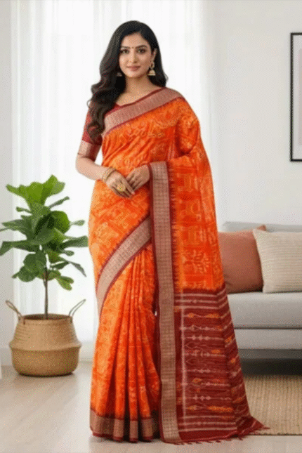 Sambalpuri Silk (Patta) Animal Print