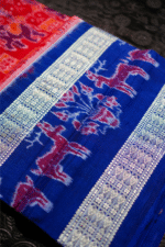 Heritage Dual-Tone Ikat Sambalpuri Cotton with Blouse - Image 5