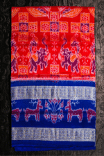 Heritage Dual-Tone Ikat Sambalpuri Cotton with Blouse - Image 2