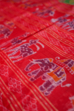 Heritage Dual-Tone Ikat Sambalpuri Cotton with Blouse - Image 3
