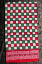 Rangtara Ikat Check Sambalpuri Cotton with Blouse - Image 2