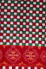 Rangtara Ikat Check Sambalpuri Cotton with Blouse - Image 3