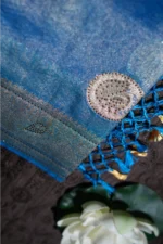 Azure Grace Tissu Silk Fancy Saree - Image 3