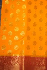 Golden Radiance Georgette Chiffon Fancy Saree - Image 3