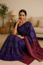 Neelika Pushp Ikat Saree Sambalpuri Cotton