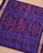 Sambalpuri Pata Silk Pasapalli Border Saree with Contrast Anchal & Blouse Piece - Image 3