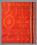 Sambalpuri Pata Silk Pasapalli Border Saree with Tera Kota Design, Contrast Anchal & Blouse Piece - Image 3