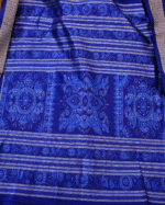 Sambalpuri Pata Silk Pasapalli Saree with Contrast Anchal & Stripe Blouse Piece - Image 3