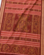 Sambalpuri Pata Silk Saree with Contrast Anchal & Blouse Piece - Image 3