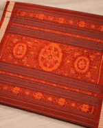 Sambalpuri Pata Silk Saree with Contrast Anchal & Blouse Piece - Image 3