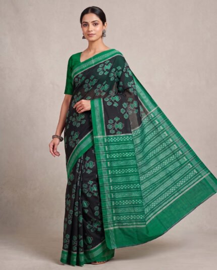 Sambalpuri Handloom Cotton Saree with Blouse Piece