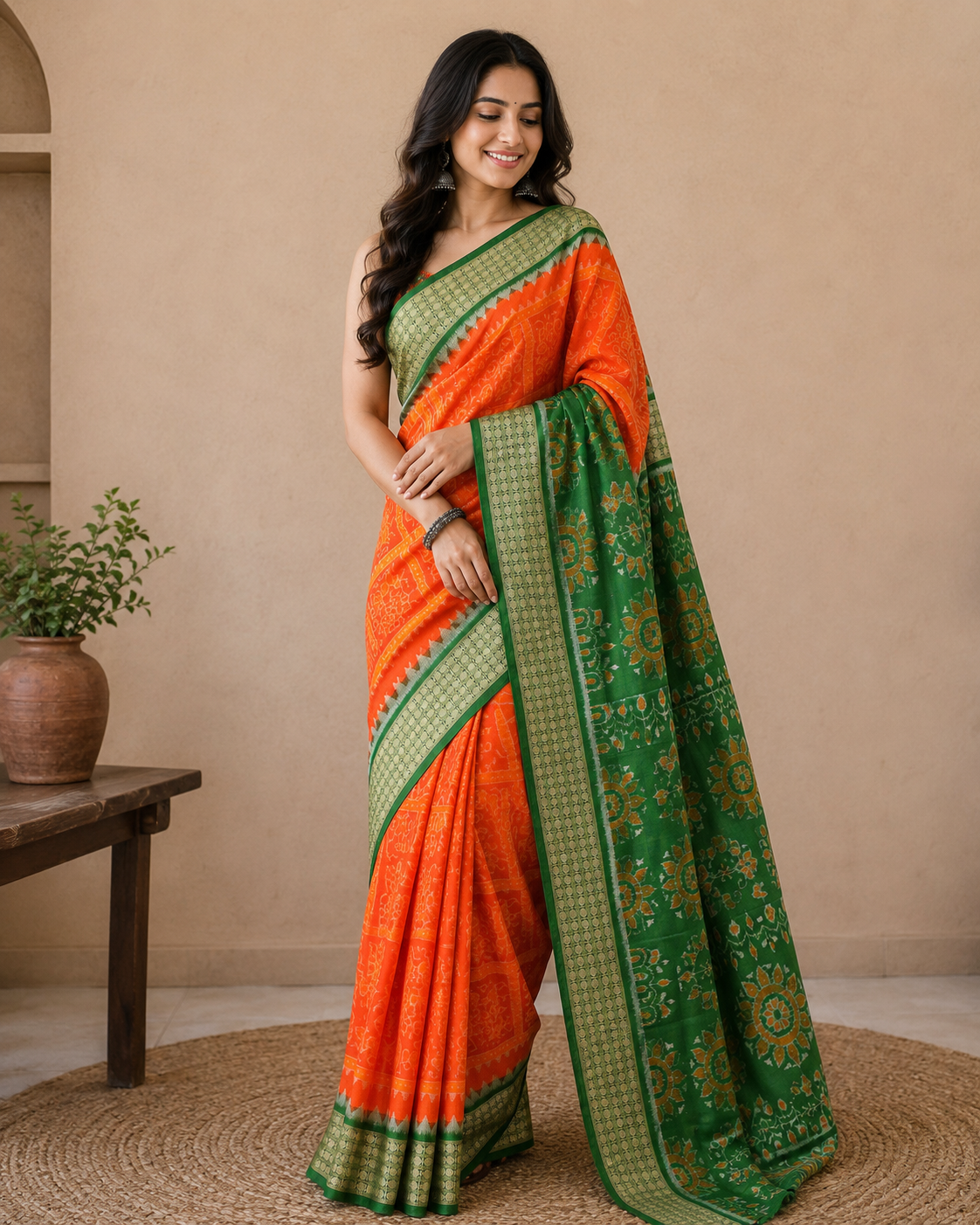 Model 1 Sambalpuri Pata Silk Saree with Blouse Piece - Image 1