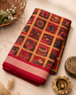 Sambalpuri Pata Silk Nabakoti Design Saree with Blouse Piece - Image 2